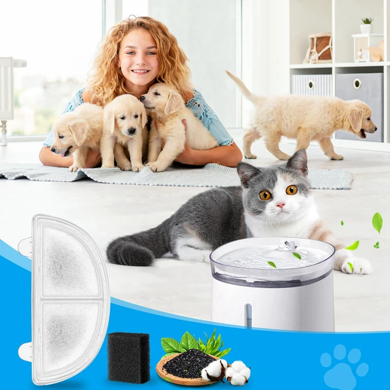 9 шт. детали фильтра для фонтана кошек фильтр домашних животных WF20/CF20