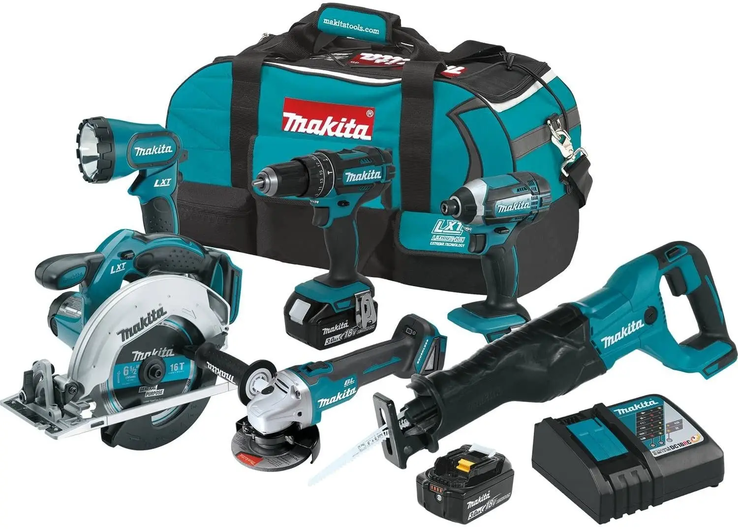 

Makita XT610 18V LXT литий-ионный беспроводной 6 шт. комбинированный комплект (3,0 Ач) металлический знак