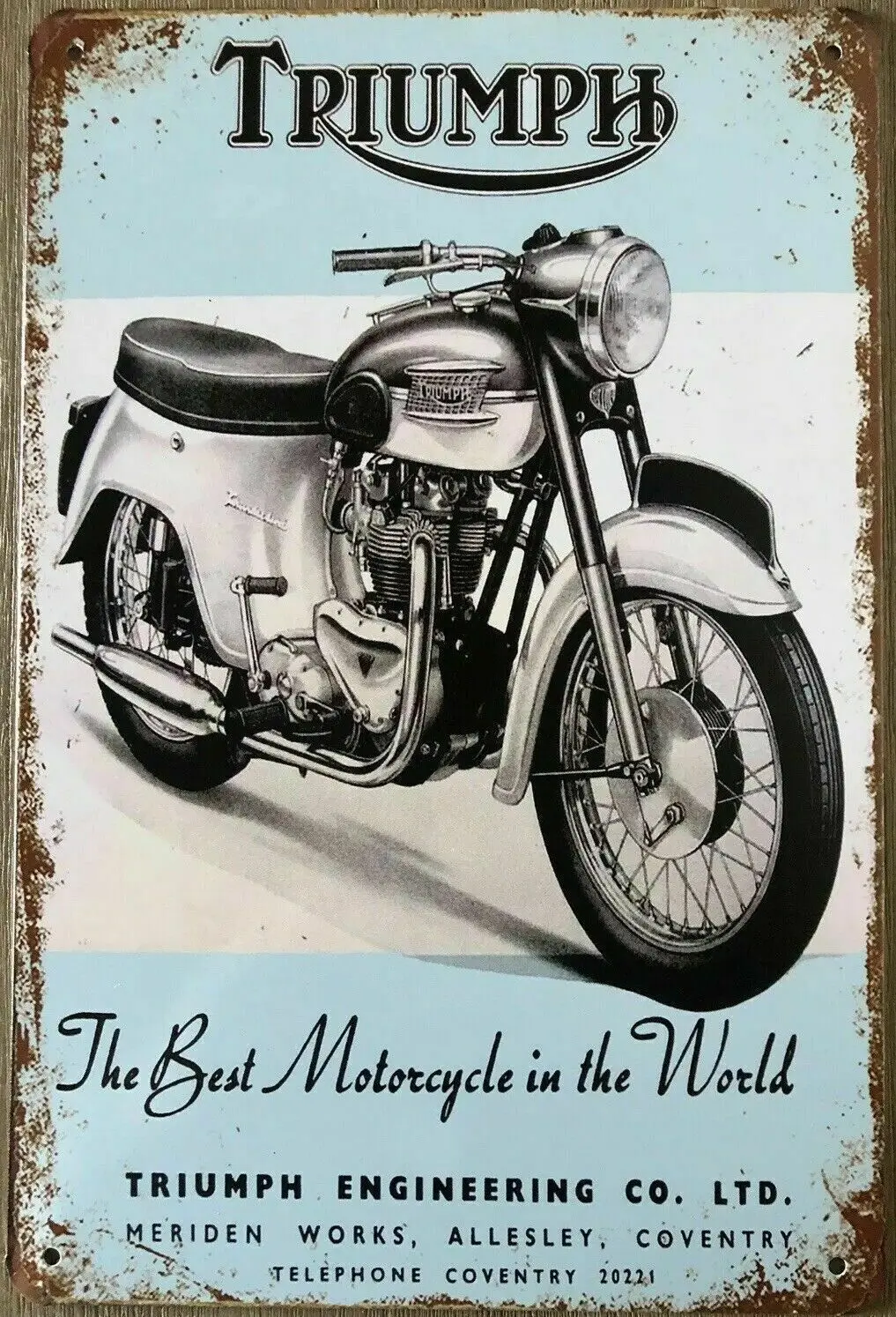 TRIUMPH Garage Ретро винтажный металлический жестяной знак декор для женской двери