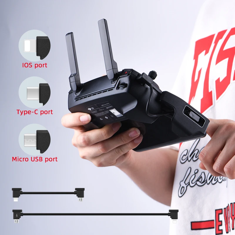 Кабель для передачи данных OTG 30 см DJI Mavic Air 2/Mini 1/SE/Pro/Spark Micro USB Type-C IOS линия