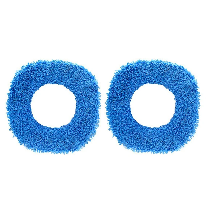 

2X Disposable Mop,Washable Durable Replacement Microfiber Pads Dust Push Mop Cloth for Dry and Wet Vacuum Cleaner,Blue