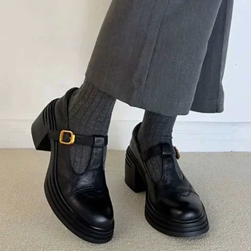 Женская обувь Marie Janes на высоком каблуке женская новинка 2025 года трендовые