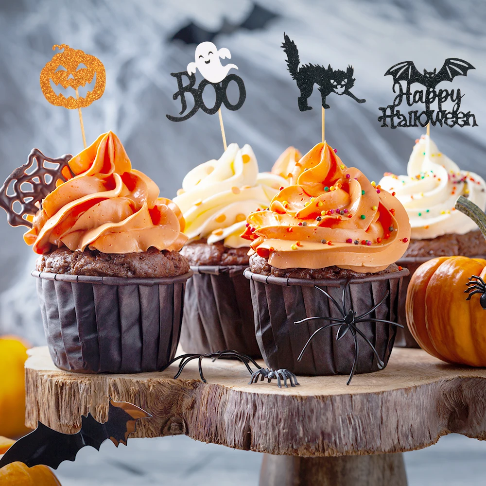 Топпер Для Торта Boo Cat На Хэллоуин Ведьма Призрак Украшение В Виде Тыквы
