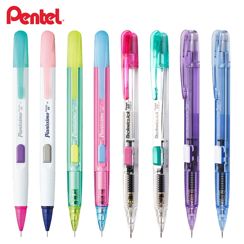Фото Японский механический карандаш Pentel PD105T с боковым нажатием, разноцветные, 0,5 мм, высокое значение, меньше свинца, детские карандаши, papeterie kawaii №1