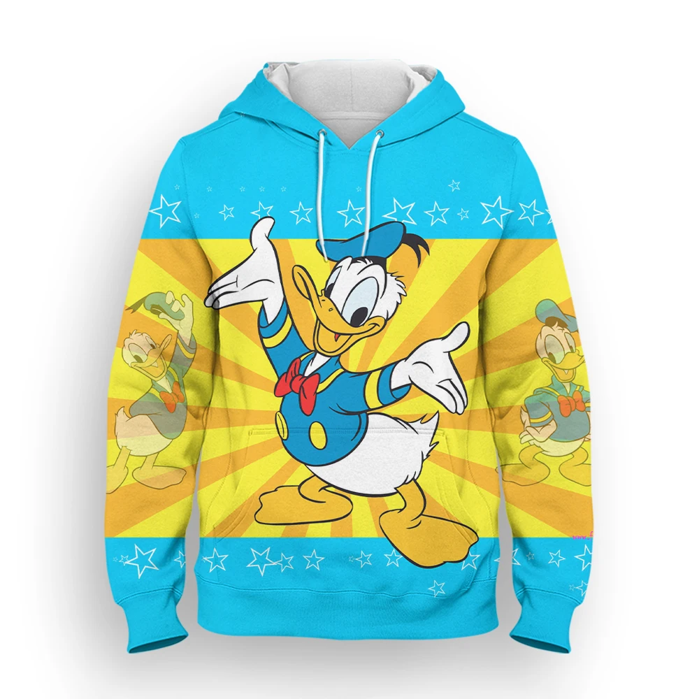 

Donald Duck 3D Print Sweatshirts For Men Cartoon Anime Disney Oversized Women Pullover Streetwear Spring Boy Girl Kids Hoodie