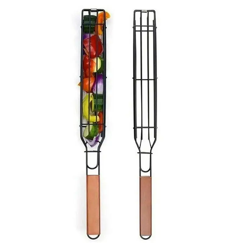 

Portable Grilling Baskets BBQ Accessories Campfire Grill Rustproof Stainless Steel BBQ Grilling Baskets For Meat Shrimp Fish
