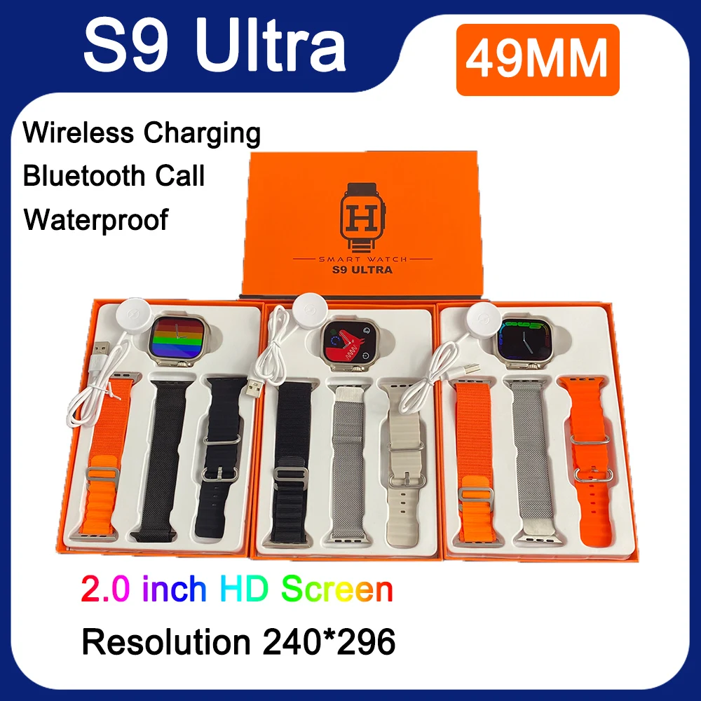 

Смарт-часы мужские S9, 49 мм, водостойкие, Bluetooth