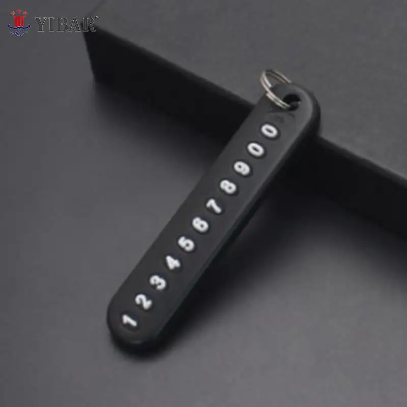 

1pc Mobile Phone Straps Anti-lost Phone Number Plate Car Keychain Pendant Keyring Key Chain