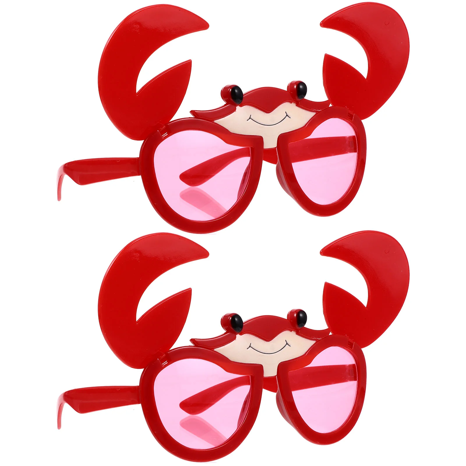 

2pcs Party Funny Glasses Hawaii Party Celebration Props Crab Shaped Eyeglasses
