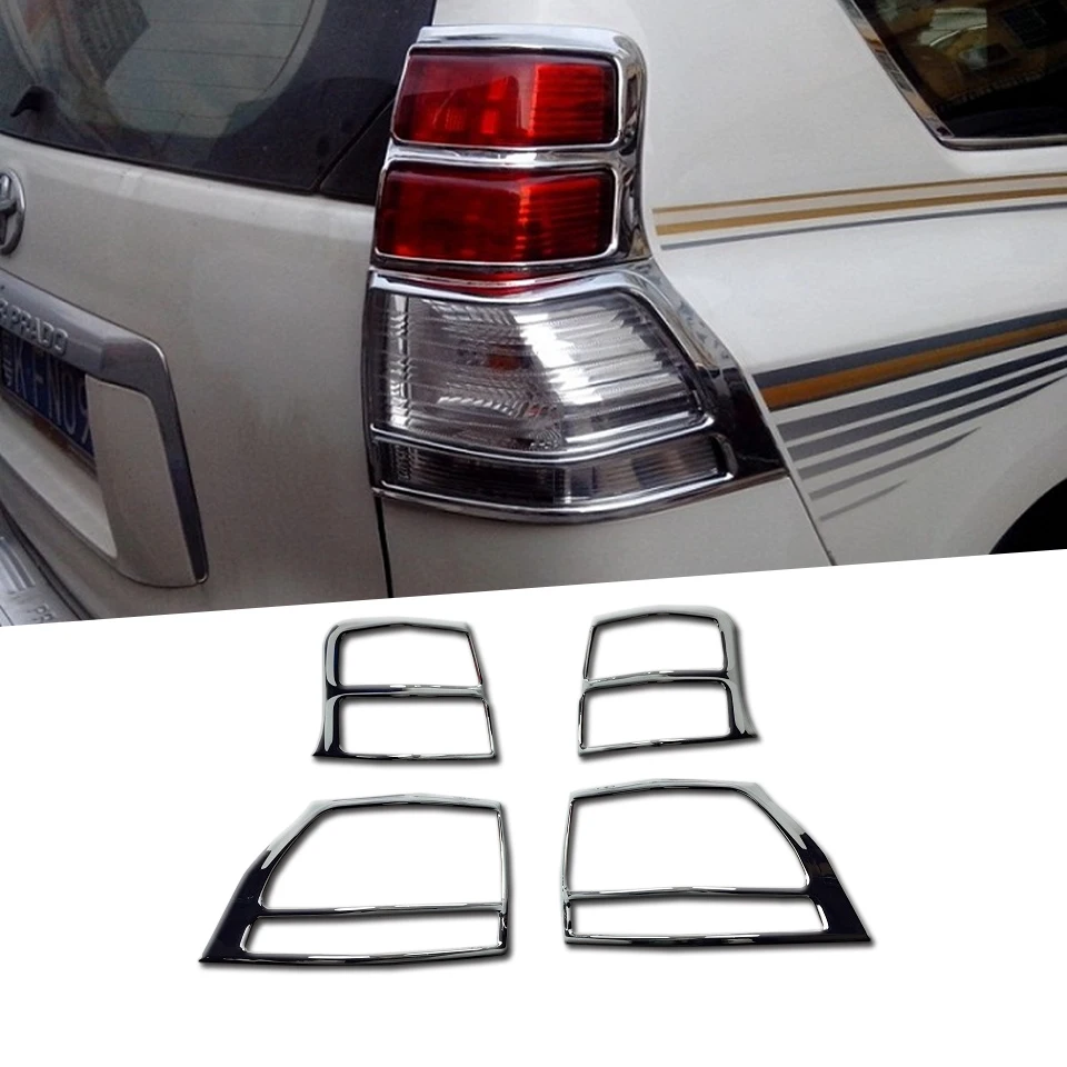 

4Pcs Taillight Cover Rear Light Trim ABS Chrome For Toyota Land Cruiser 150 Prado LC150 FJ150 2010 2011 2012 2013 Car Accessorie