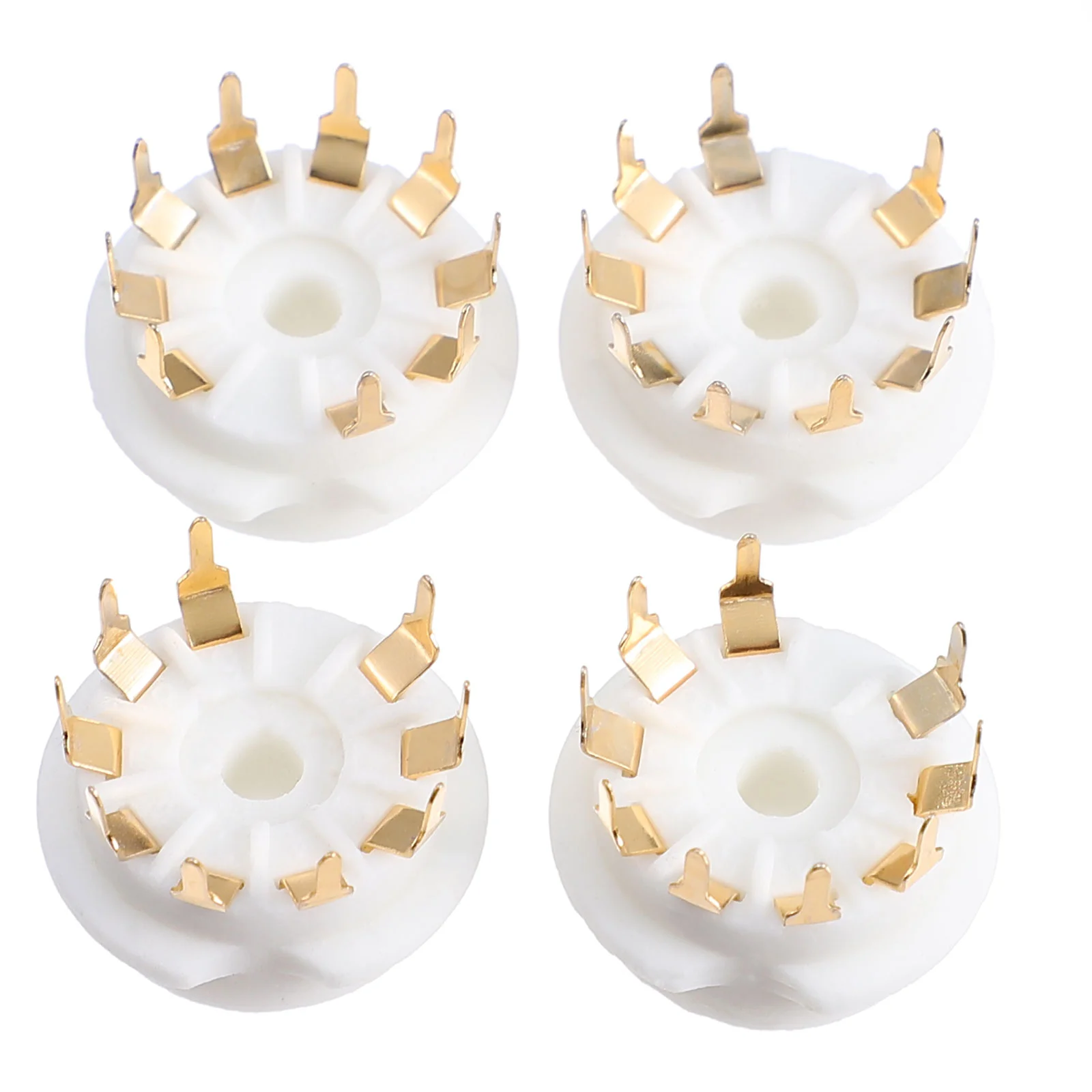 

4pcs Convenient Durable Practical Guitar Socket 9-pin Tube Base 9-pin Tube Socket