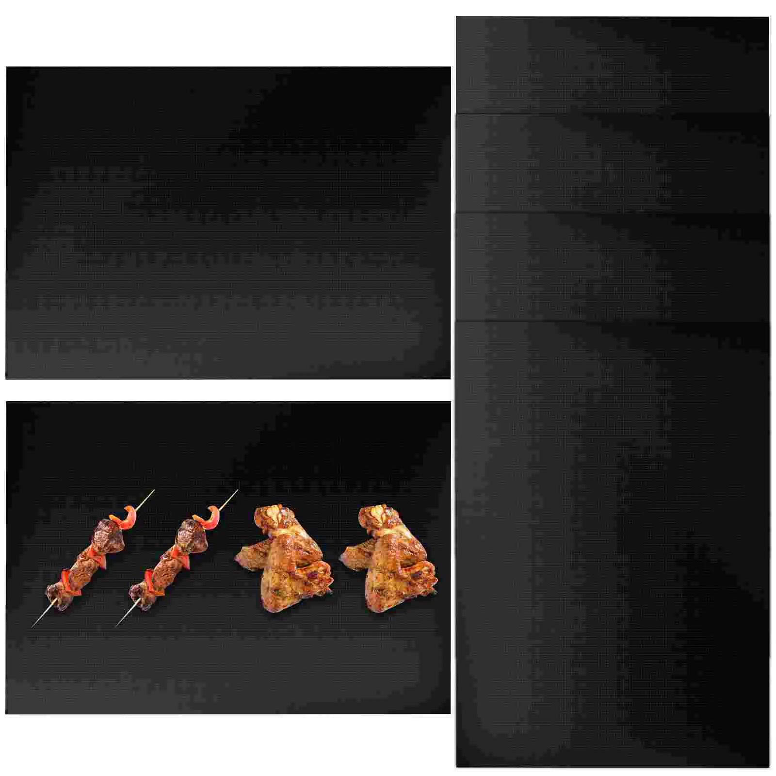 

6 Pcs Oven Bottom Liner Outdoor Oven Oven Sheets Barbecue Cooking Mat Air Fryer Toaster Oven Pad Bakeware Grill Splatter Mat