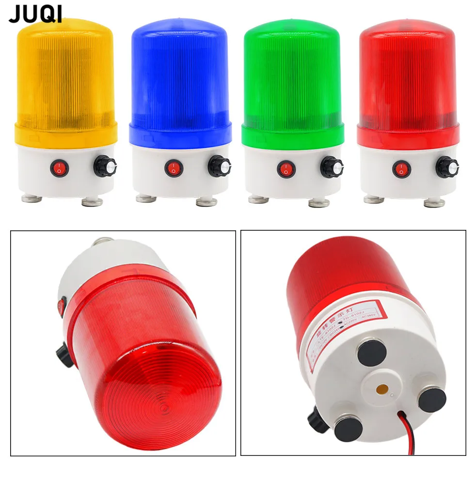 

New sound and light alarm 220v24v12v rotary warning light adjustable volume led sound and light integrated alarm indicator light