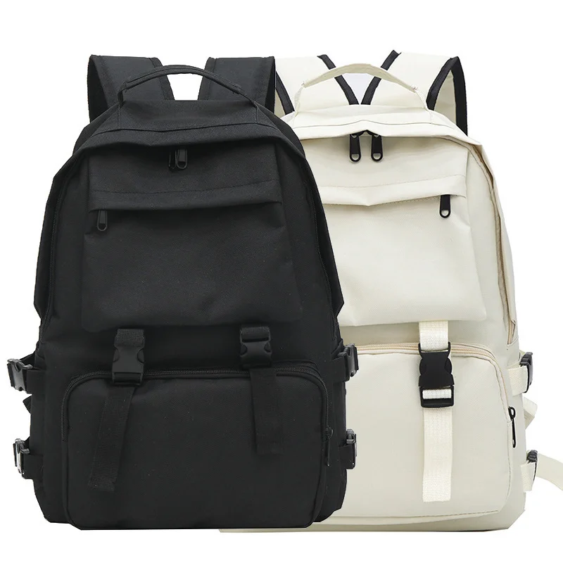 

Student Backpack 2023 New Large Capacity Nylon Shoulder Bags for Girls Men Tooling Retro School Bags Mochila Escolar