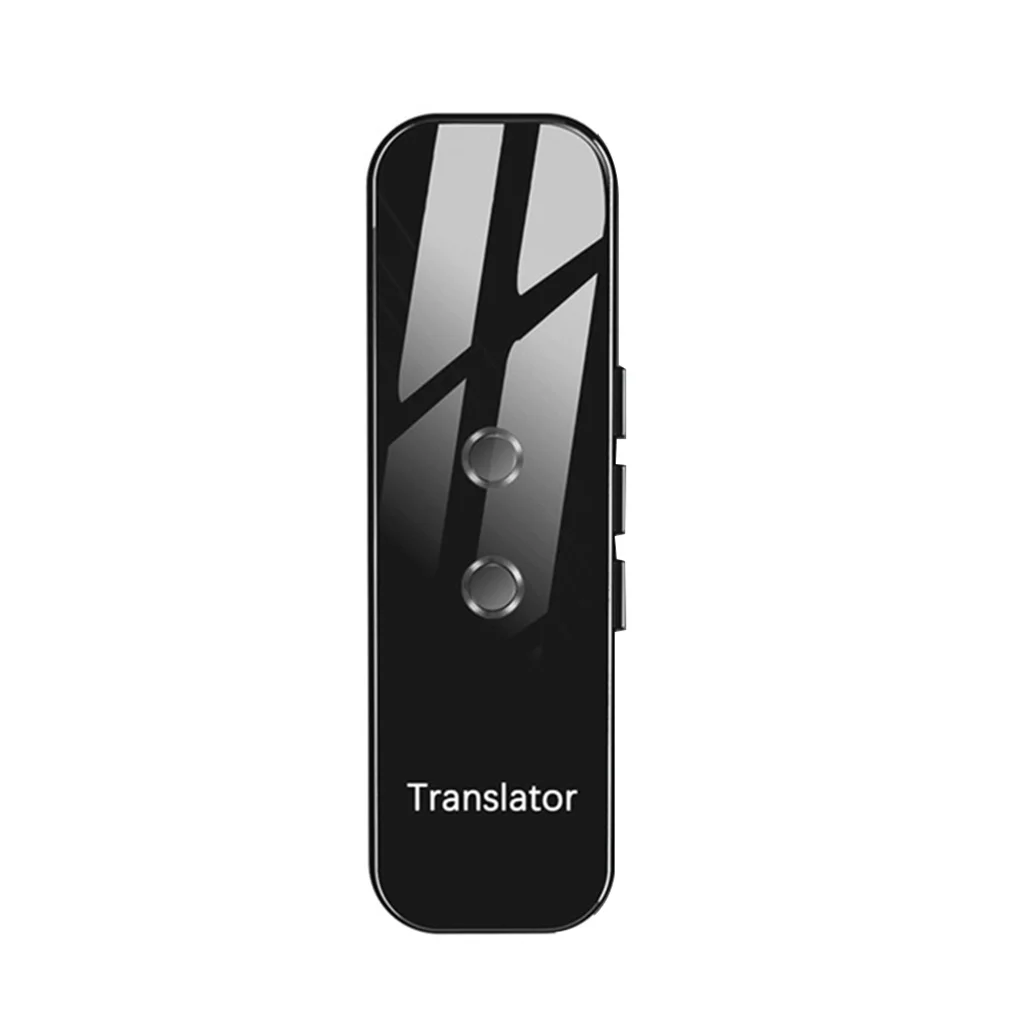 

2023 New Translator Portable Battery Powered Bluetooth-compatible Travelling Abroad Voice Interpreter Translating Device Black