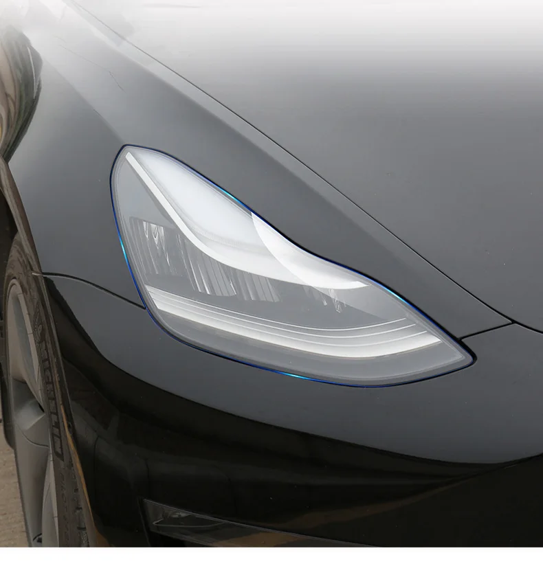 Front Headlamp Car Styling Sticker For Tesla Model XSY 3 Headlamps TPU Smoked Black Headlights Protector Film accessories Front Headlamp Car Styling Sticker For Tesla Model XSY 3 Headlamps TPU Smoked Black Headlights Protector Film accessories