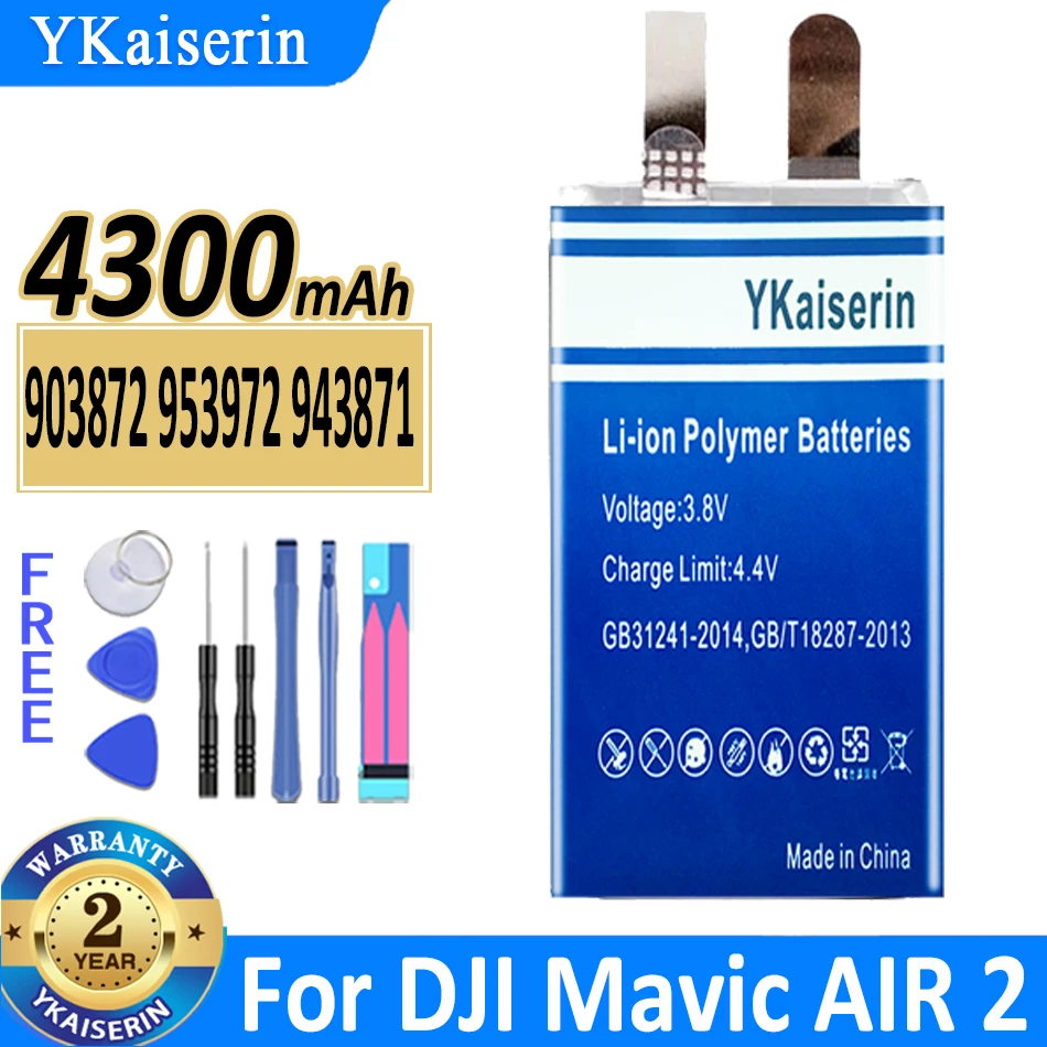 

4300mAh YKaiserin Battery 953972 943871 903872 for DJI Mavic AIR2 AIR 2 Batteries