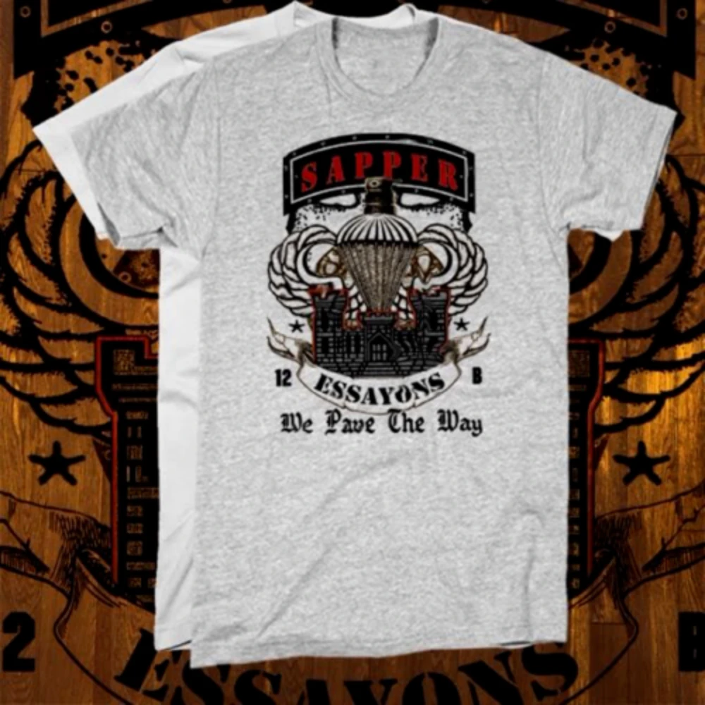 

Army Combat Engineer Engineer Airborne Special Forces New 100% Cotton Short Sleeve O Neck T Shirt Casual Top