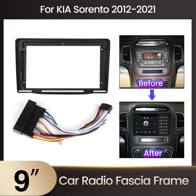 2 Din Android автомобильный радиоприемник установка GPS пластиковая панель рамка для KIA