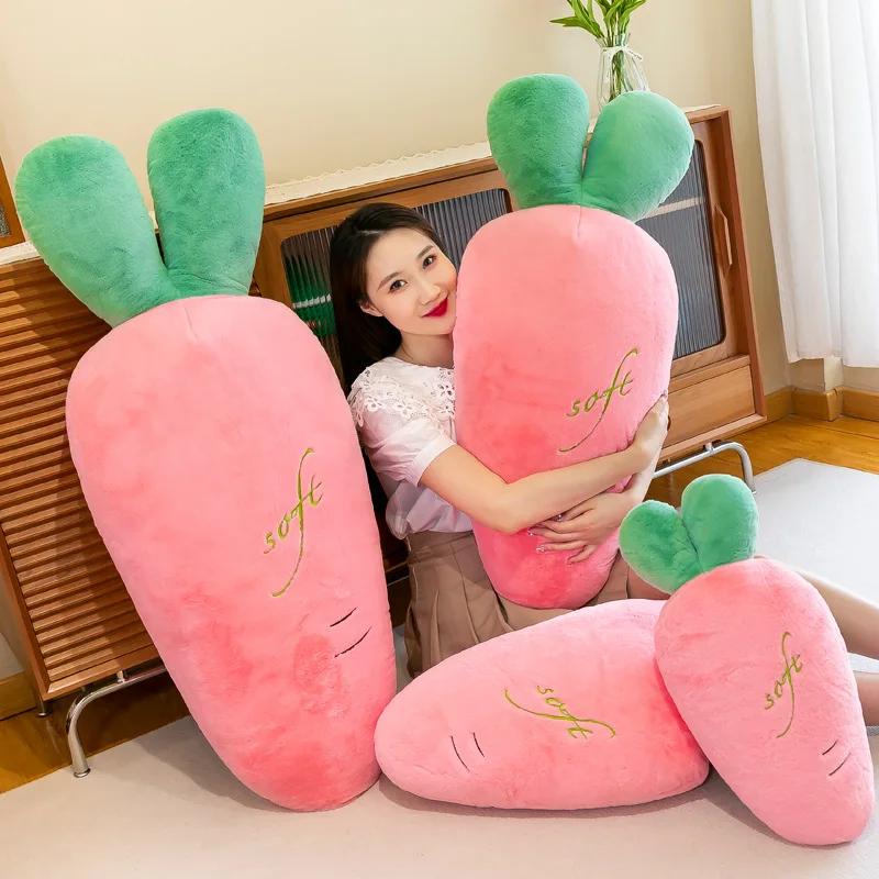 

Zqswkl 50/70cm large rabbit fur carrot pillow plush toy girls' bed sleeping pillow cute home decoration plush pillows hugs