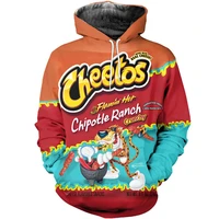 new cool cheetos chipotle ranch hoodie art 3d print casual unisex harajuku zip pullover sweatshirt top