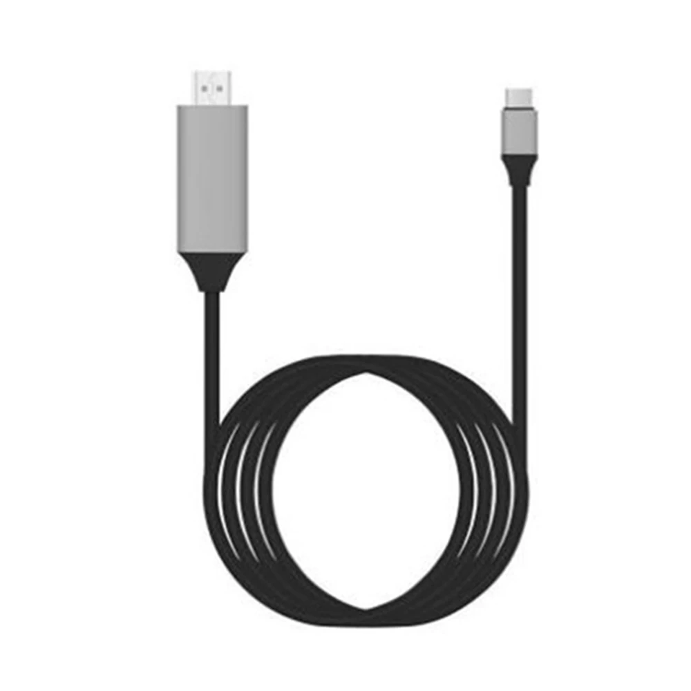 

4K*2K for HDTV 2M Cable Adapter USB 3.0 Type C to HDMI-compatible Adapter Cable USB-C Cable for Macbook Pro ChromeBook Pixel