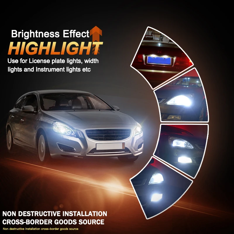 JIACHI 100 шт. C5W C10W для авто салонная лампа гирлянда 41 мм светодиодная 42 3014 чип 18SMD