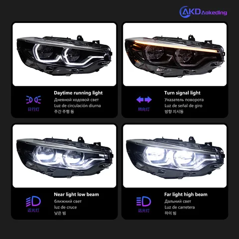 Автозапчасти для BMW F32 передние фары 2013-2019 4 серии F33 F36 M4 стиль светодиодный дневные огни двойной проектор автомобильные аксессуары