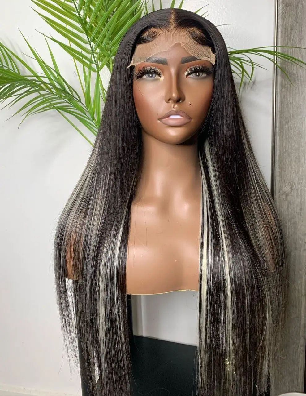 

Mix 613 Color Natural Color 180% HD Glueless Straight Frontal 13x4 Lace Front Human Hair Wig Brazilian Remy Ombre