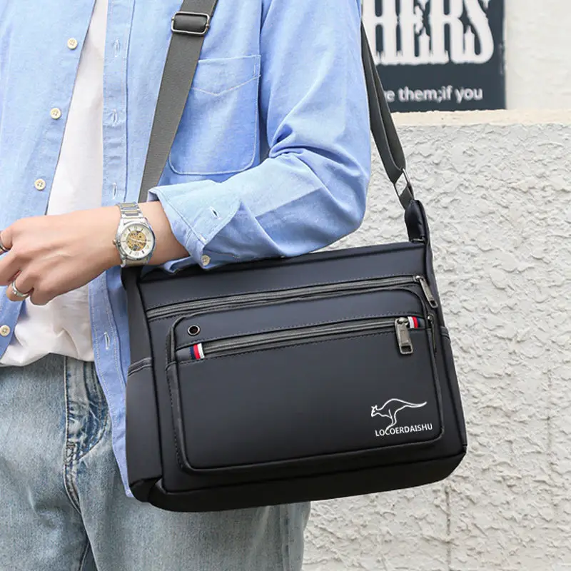 Men's Large Capacity Oxford Shoulder Bag Travel Fashion Korean casual business waterproof Crossbody messenger bag
