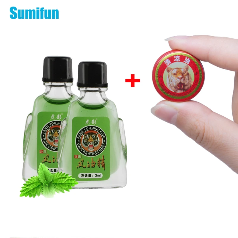 

2 шт. тигровый бальзам охлаждающее масло мята Освежающий Крем холодный головокружение головная боль уход мазь против зуда фотопластырь