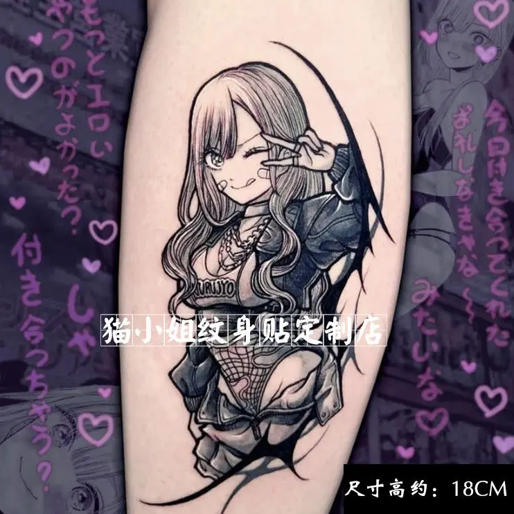 

Водостойкая прочная искусственная татуировка в стиле аниме цветные тату-наклейки Sweet Cool Babes, сексуальные искусственные татуировки, оптовая продажа, милая Праздничная Татуировка hotwoman