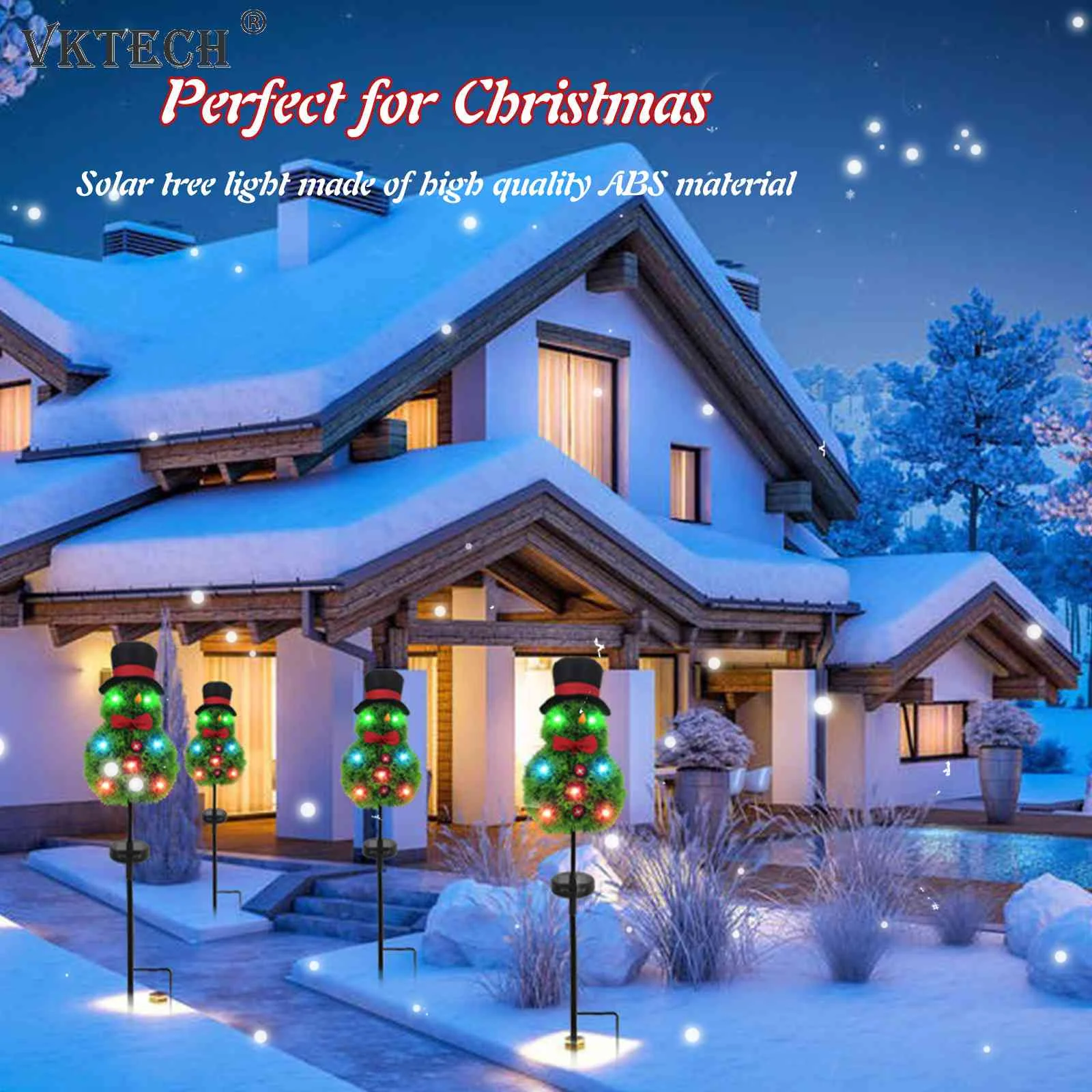 

Solar Powered Decorative Light Snowman Shaped Waterproof Landscape Lights Housewarming Gift Led Lawn Light Christmas Decorations