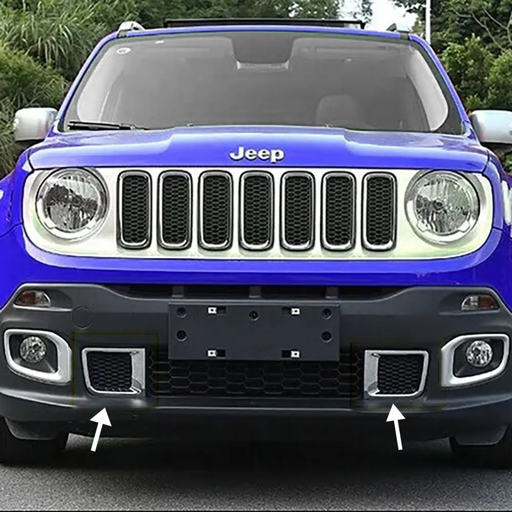 

Хромированные накладки на решетку радиатора бампера для Jeep Renegade 2015 2016 2017 2018