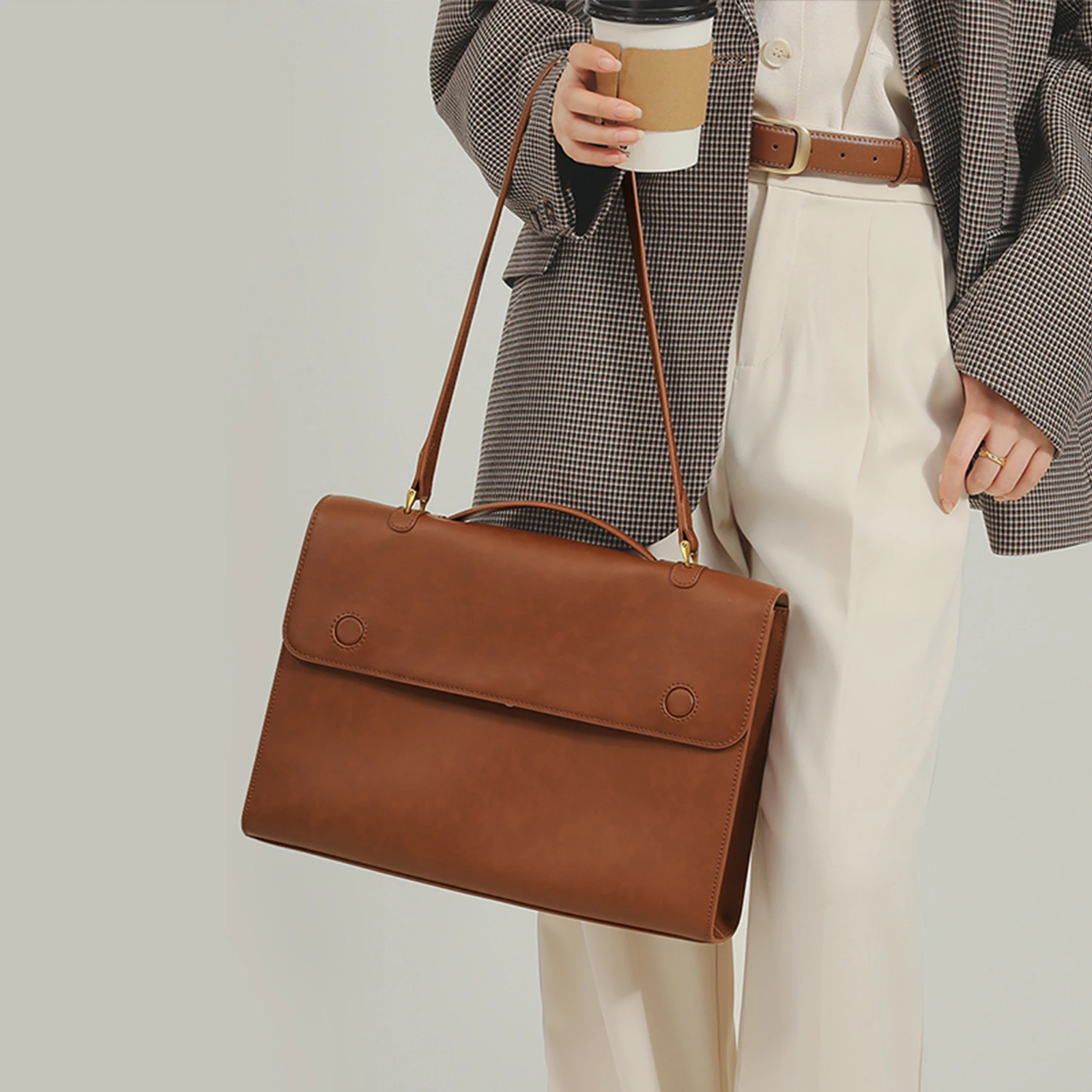 Винтажный роскошный портфель ITAMOOD вместительная сумка для поездок оригинальная