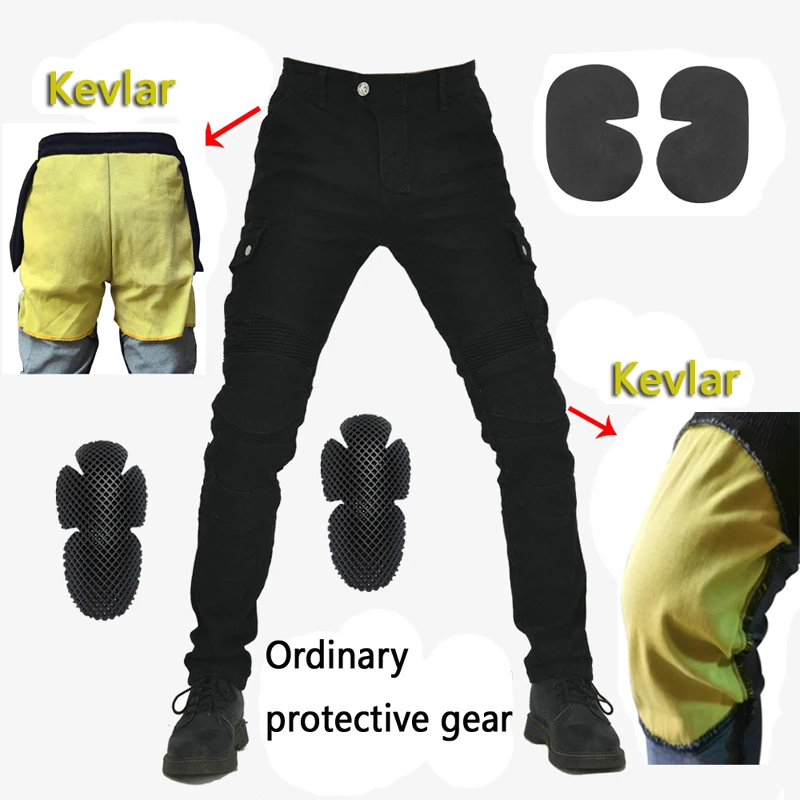 

Мотоциклетные джинсы с кевларовой защитой Hithotwin, мотоштаны, брюки для отдыха и верховой езды, внедорожные брюки для мотокросса, арамидные брюки для верховой езды