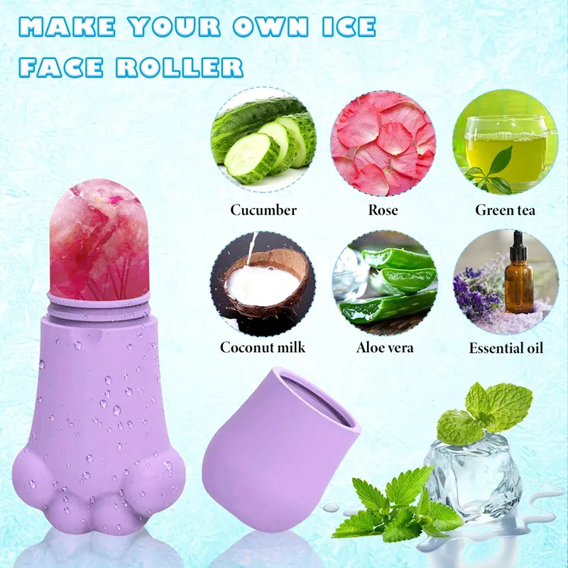 

Facial Massager Beauty Lifting Contouring Tool Massage Reusable Silicone Ice Cube Trays Globe Ice Balls Face Freezable Skin Care