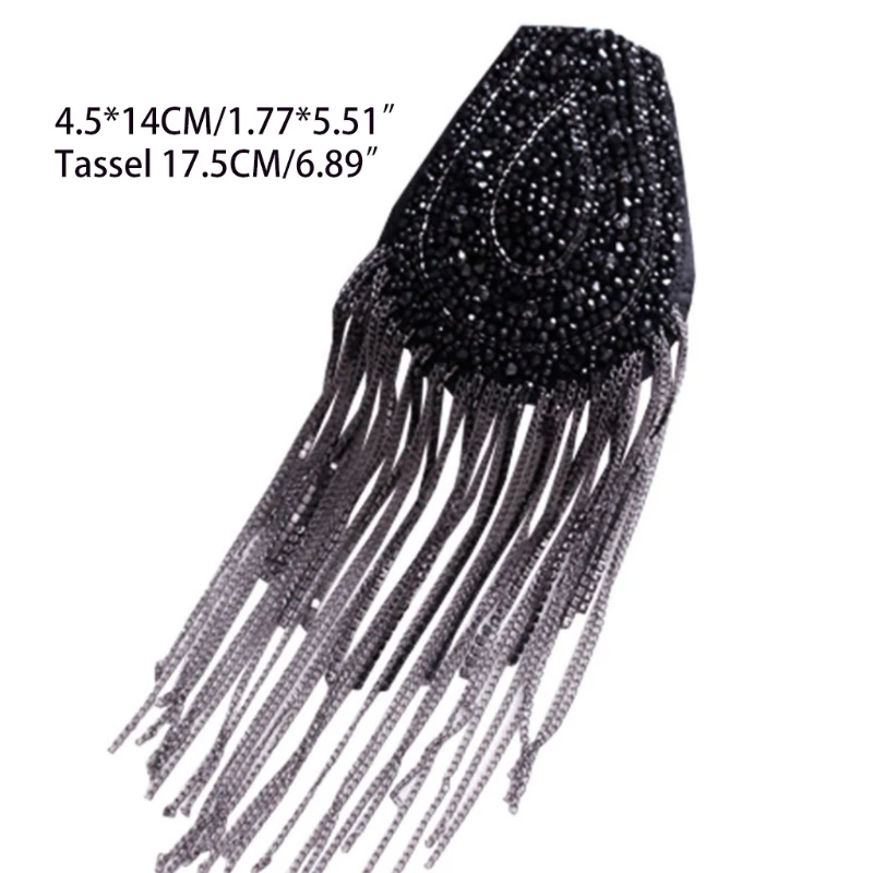 Значки цепочка с бахромой наплечники ювелирная на плечо винтажная кисточками