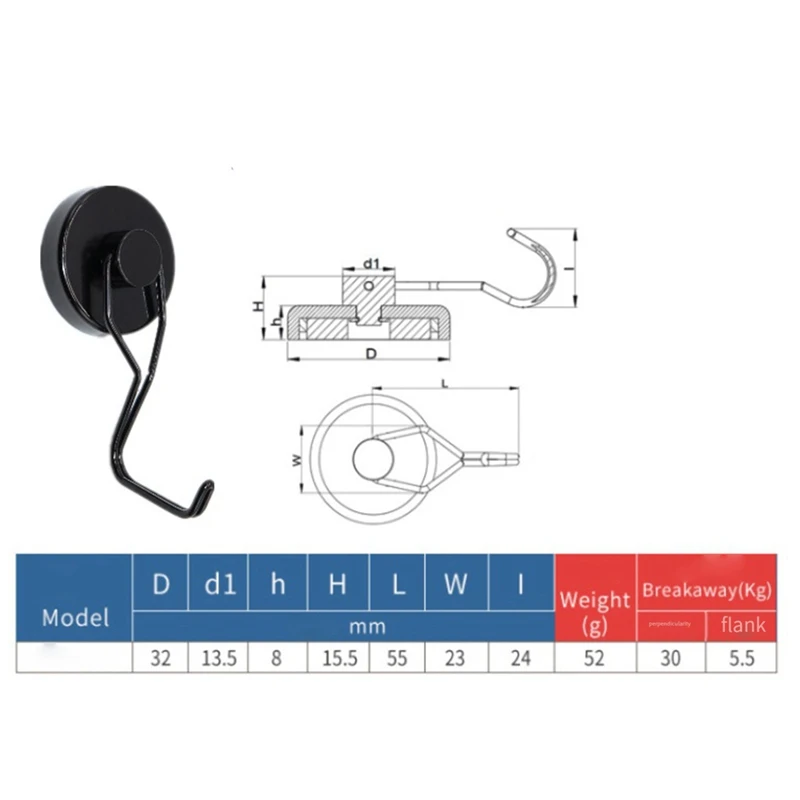 4 магнитных крючка портативный магнитный крючок для холодильника гриля