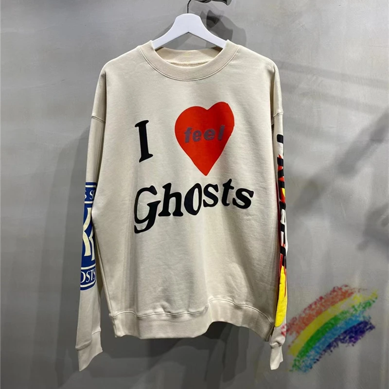 

Kanye West KIDS SEE GHOSTS Hoodies Men Women Top Version Foam Print I Feel Ghost Sweatshirts CPFM Sweatshirt