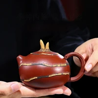 200ml large capacity yixing tea pot water chestnut shape purple clay xishi teapot ore beauty kettle master handmade teaware
