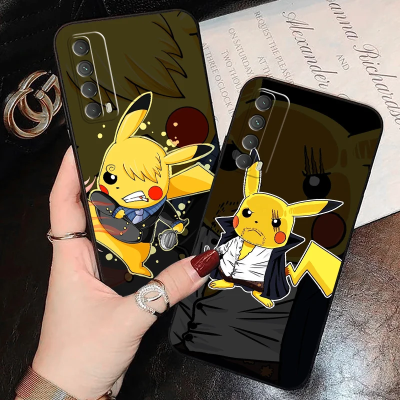 

Cartoon Pikachu Phone Case For Huawei P Smart Z 2019 2020 2021 P40 P30 P20 P10 Lite 5G Carcasa Soft Coque Funda