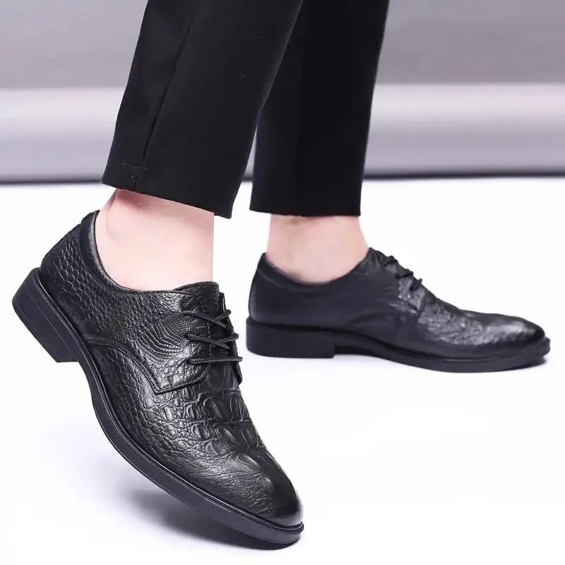 

Spring New Invisible Inner Height Increase Men's Shoes Leather Casual Shoes Business Shoes Men's Height Increase Men's Shoes