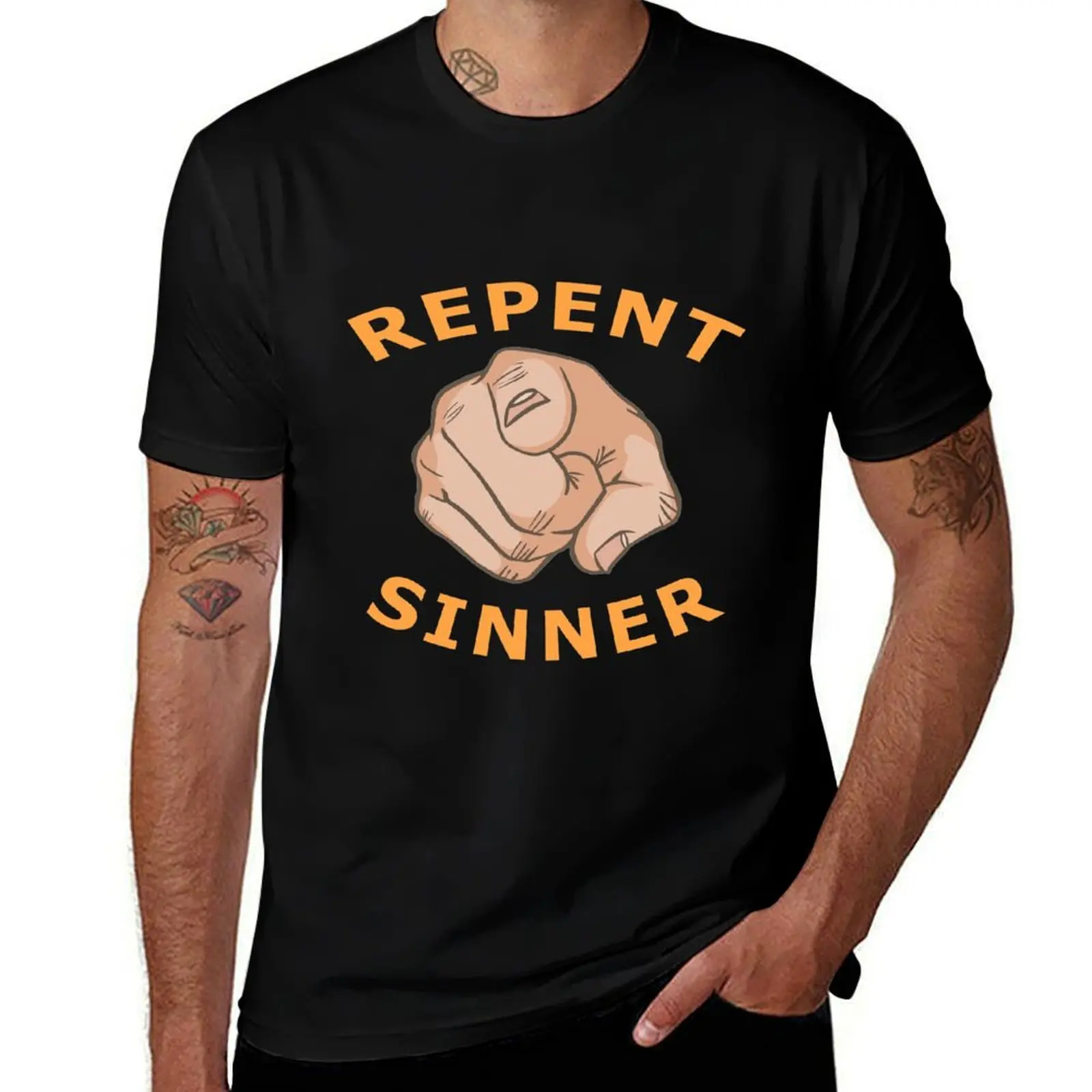 Футболка Repent Sinner кавайная одежда дешевые футболки для мужчин