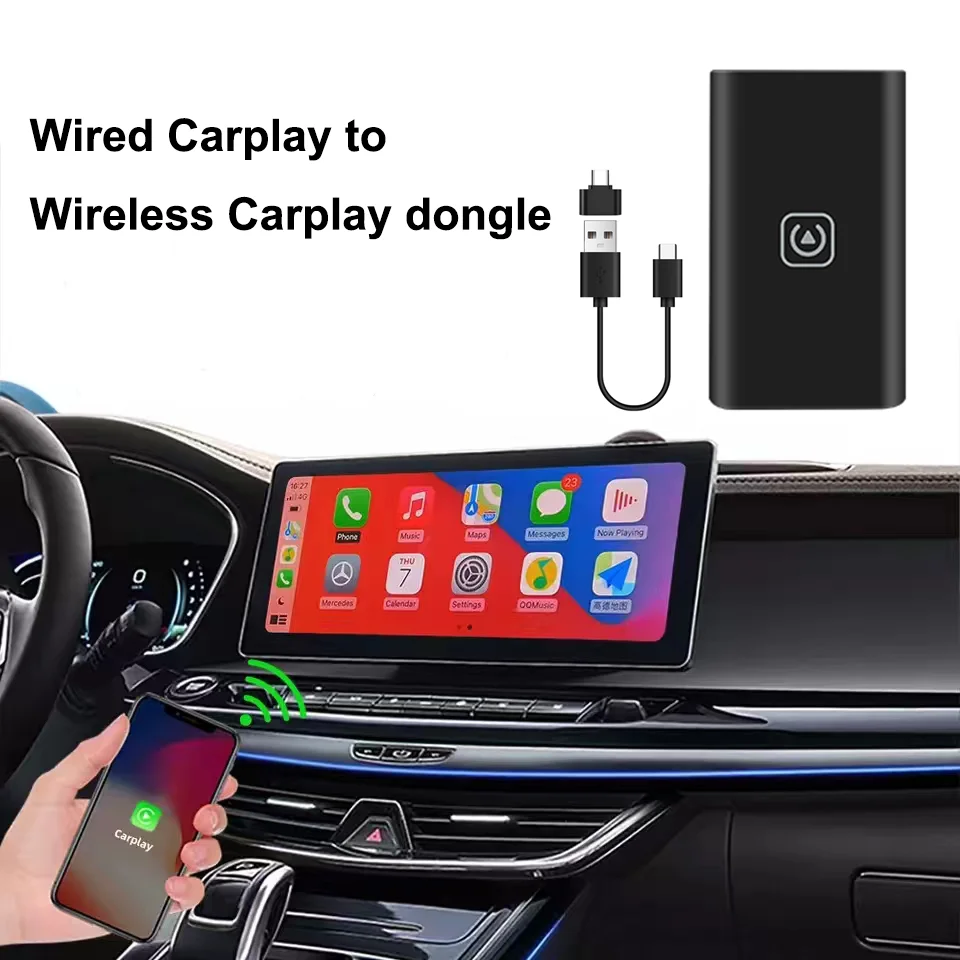 Wireless Apple Carplay Dongle USB Plug and Play Wireless Carplay Adapter For Mazda Mercedes Audi Porsche Volkswagen Volvo Ford