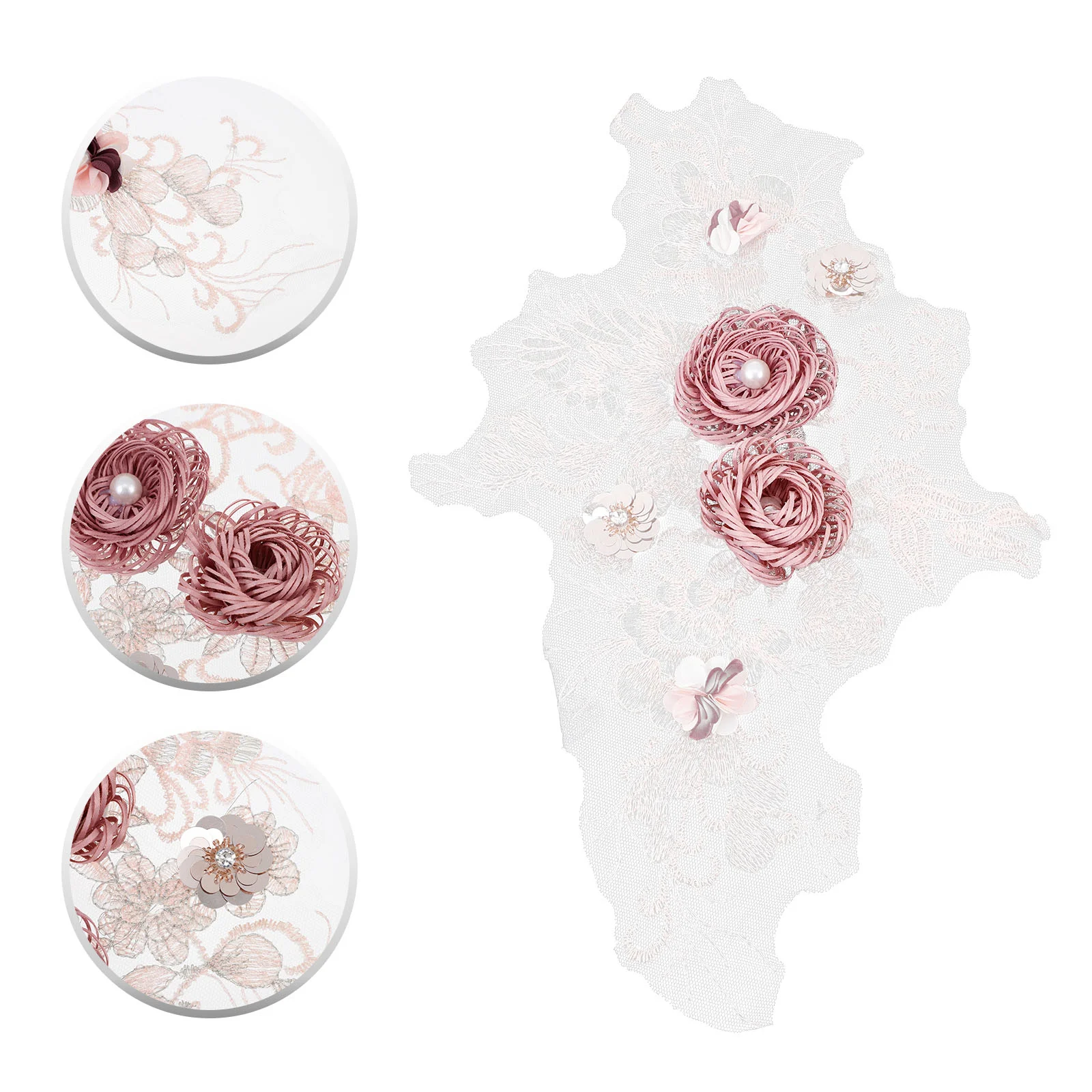 

Flower Pattern Sewing Patch Practical Embroidered Patch Clothing Repairing Patch