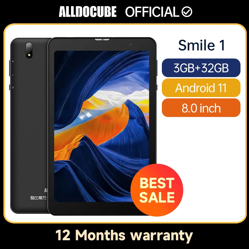 Планшет ALLDOCUBE Smile 1 8 дюймов ОС Android 11 3 ГБ ОЗУ и 32 ПЗУ 4G LTE Телефонный звонок