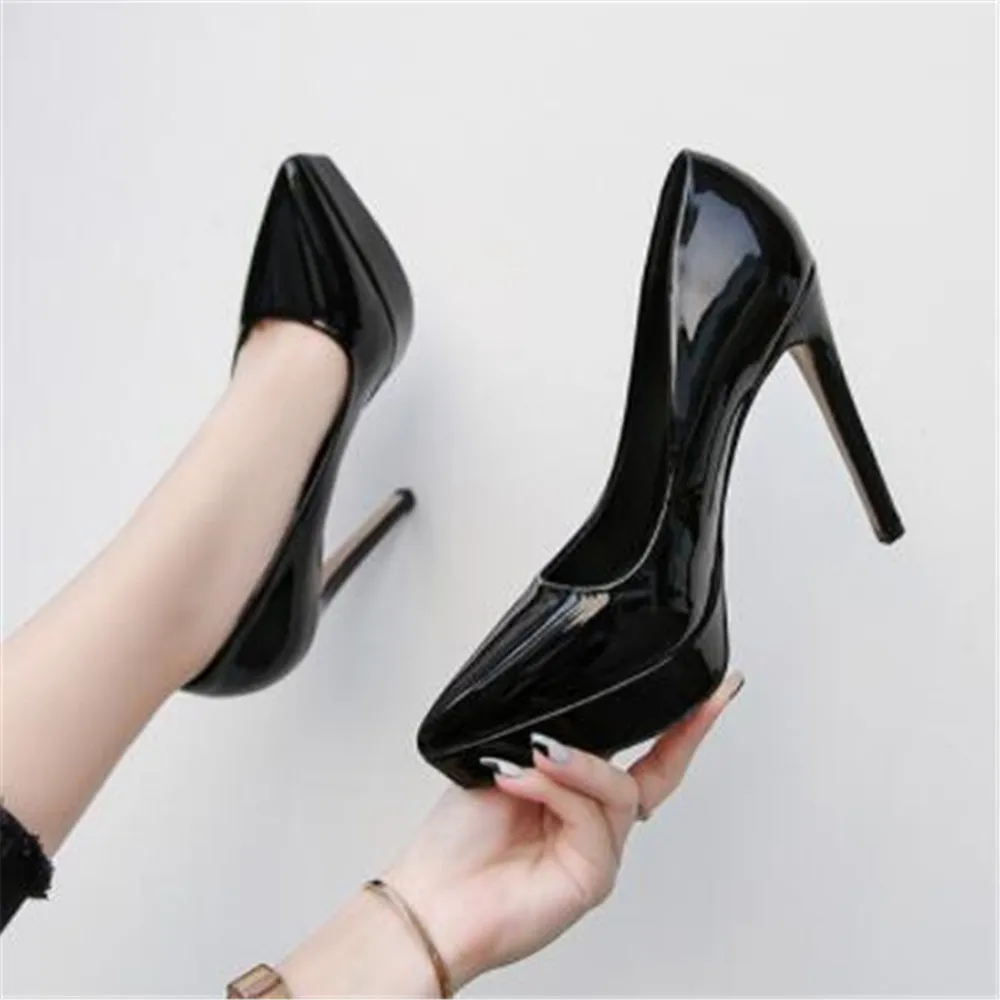 

Sexy High Heel Pumps for Women 12 CM Heels Pointed Toe Catwalk Fashion Stiletto Ladies Platform Solid Sexy Wedding Office Shoes