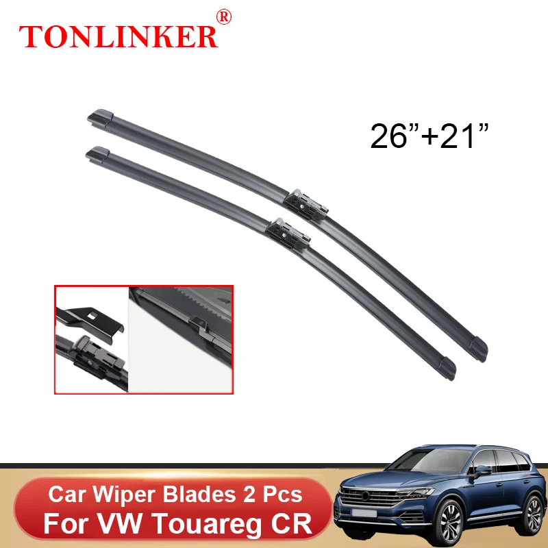 

Щетки стеклоочистителя TONLINKER для Volkswagen VW Touareg CR 2018 2019 2020 2021 2022, автомобильные аксессуары, щетки стеклоочистителя переднего стекла
