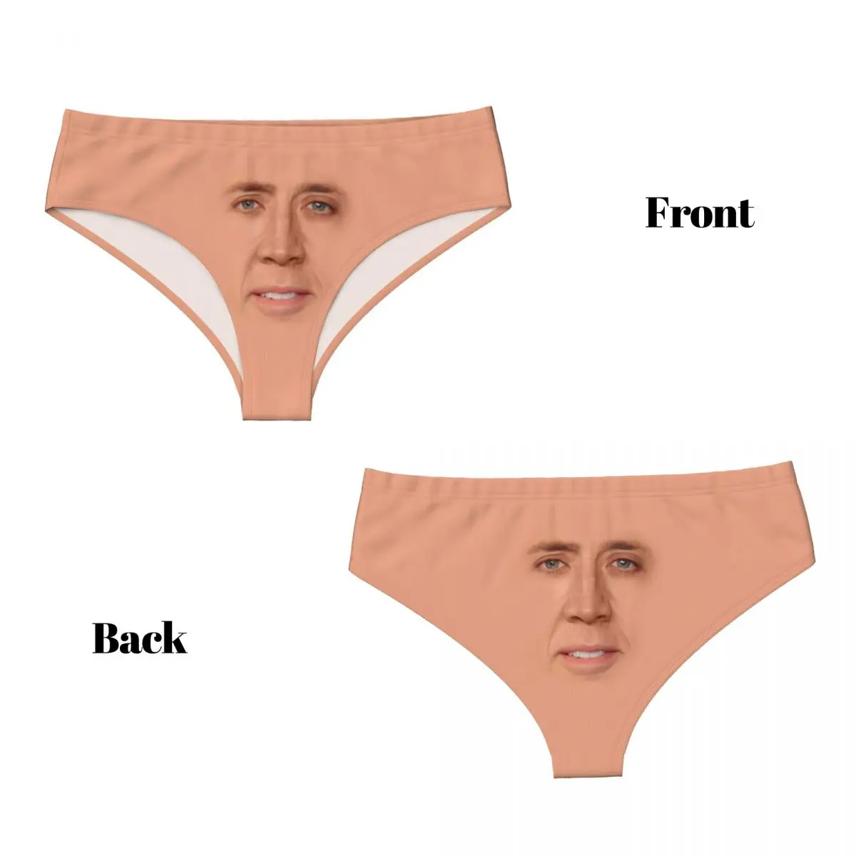 Фото Custom Nicolas Cage - трусики для лица, женские удобные трусы, нижнее белье, дышащие женские трусы №4